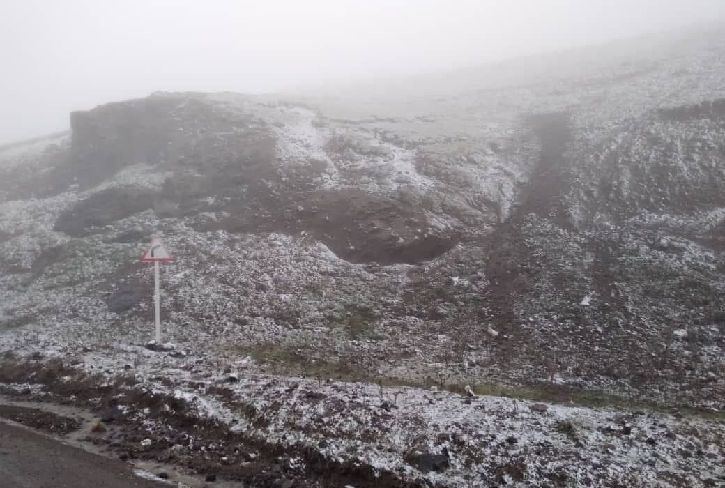 بارش برف پاییزی در ارتفاعات اسالم گیلان