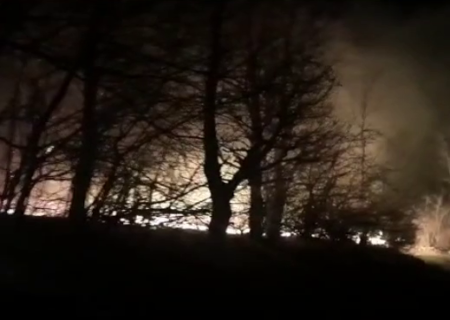 مهار آتش سوزی سه روستای جنگلی رشت