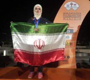 کسب مدال برنز بانوی گیلانی در رقابت‌های پیاده روی جهان