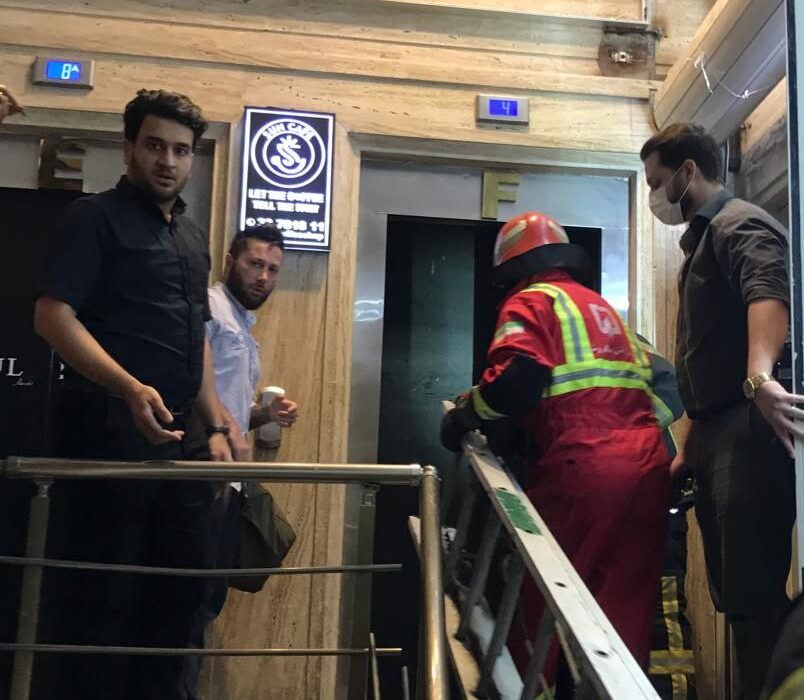 سقوط در چاه آسانسور برج گلسار رشت