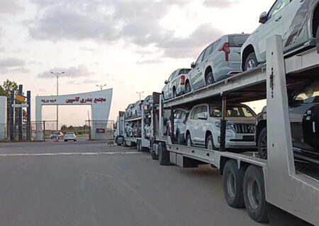 خط ترانزیت خودرو از خلیج فارس به کشورهای حوزه خزر در بندرکاسپین راه اندازی شد